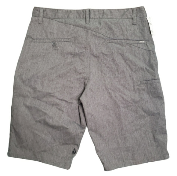 Volcom Shorts Mens 32 Gray Chino Preppy Casual Men's - Picture 2 of 12